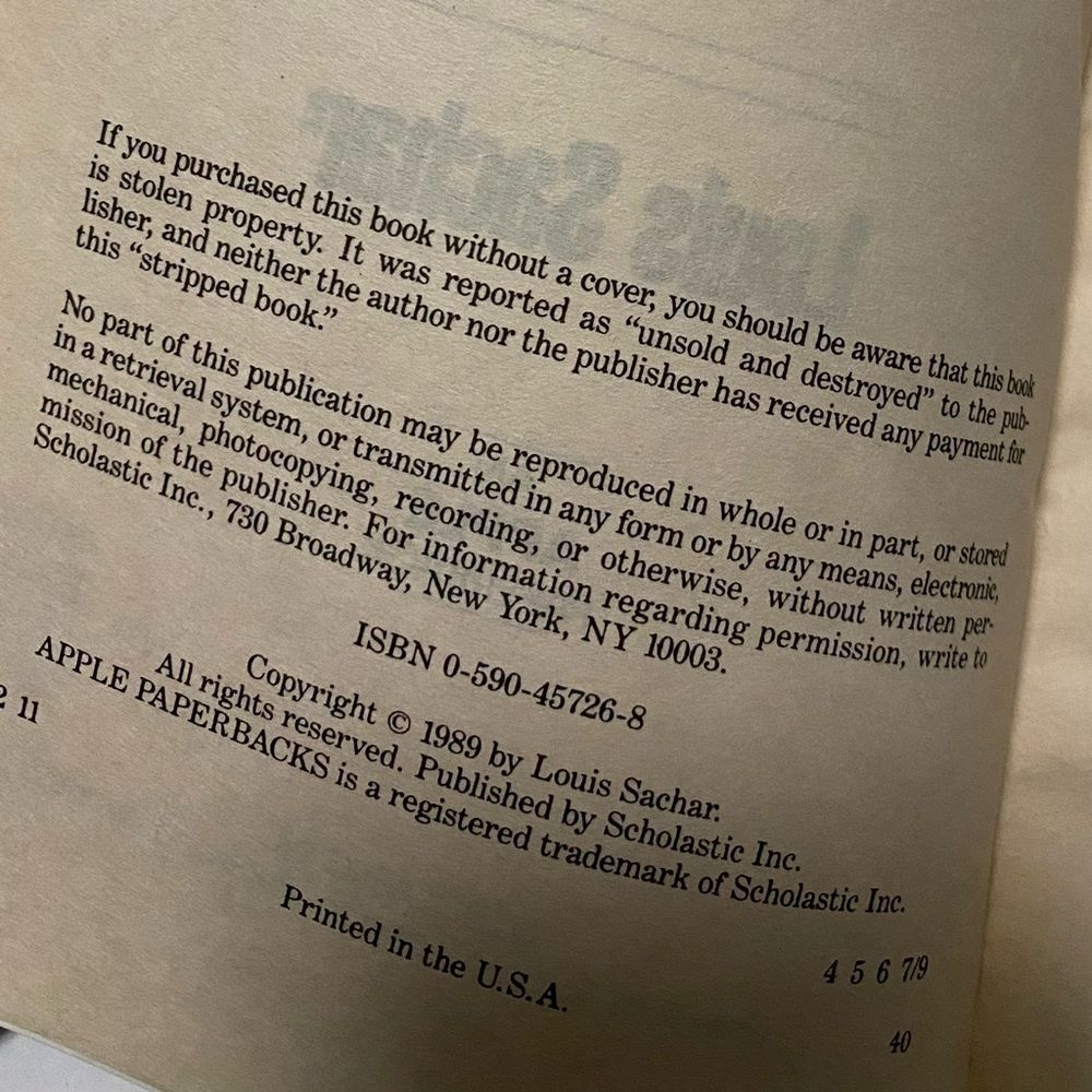 Vintage 1989 Sideways Arithmetic from Wayside School by Louis Sachar - Picture 3 of 3